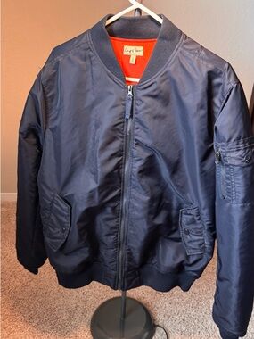 Chip & Pepper Bomber Jacket in Navy and Orange